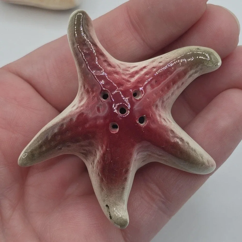 Starfish Shell Salt Pepper Shakers Beach Ocean Vintage Japanese Mid Century